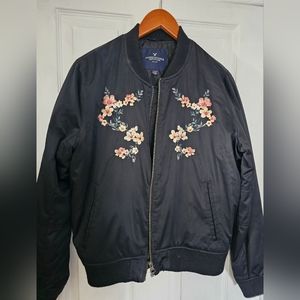 American Eagle embroidered bomber jacket